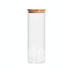 FRASCO HERMETICO 1800ML 10X26CM TAPA MADERA LH3107 - Imagen 2