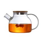 TETERA DE VIDRIO 1000ML CON TAPA MADERA LH-3078 - Imagen 3