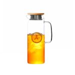 JARRA DE VIDRIO 1500ML CON TAPA DE MADERA LH-3081 - Imagen 2
