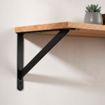 SOPORTE METALICO NEGRO 35X22 CM P/ESTANTE LH-2941