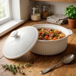 BOWL DE CERAMICA BLANCO 18CM CON TAPA LH-3828