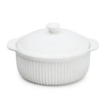 BOWL DE CERAMICA BLANCO 18CM CON TAPA LH-3828 - Imagen 3