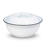 BOWL CERAMICO BLANCO BORDE NEGRO 24CM LH-3831 - Imagen 2