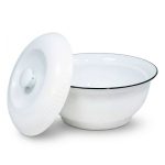 BOWL CERAMICO BLANCO BORDE NEGRO 24CM LH-3831 - Imagen 3