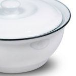 BOWL CERAMICO BLANCO BORDE NEGRO 24CM LH-3831 - Imagen 4