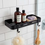 REPISA PARA DUCHA ALUMINIO NEGRO 30X13CM H-3274