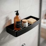 REPISA PARA DUCHA ALUMINIO NEGRO 32X13CM H-3279