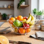 CESTO FRUTAS CIRCULAR METALICO BLANCO 28CM LH3656