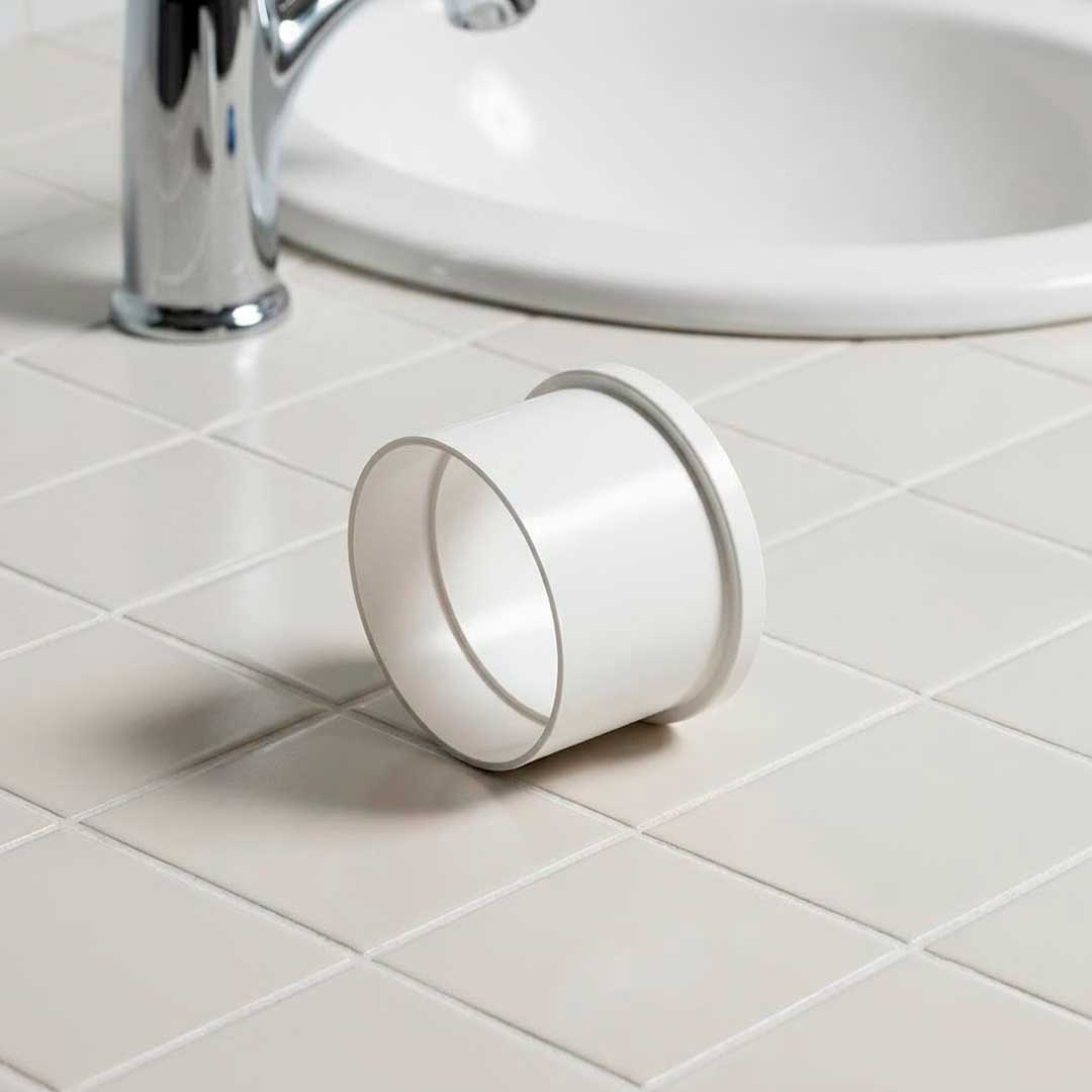 610 CUPLA 100MM BLANCA DE PVC KRONA K-647 - Imagen 1