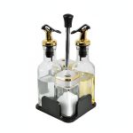CONDIMENTERO DISPENSADOR 4PZ SOPORTE DORADO LH4204 - Imagen 2