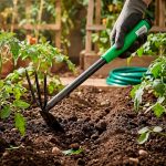 LANZA Y HORQUILLA MANGO VERDE PLASTICO LH-4802
