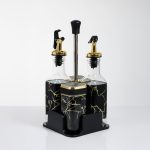 CONDIMENTERO DISPENSADOR 4PZ NEGRO TW-110044 - Imagen 2