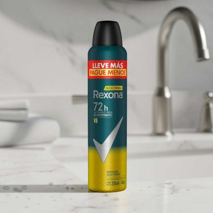 DESODORANTE REXONA MEN V8 AEROSOL 250ML LLEVE MAS