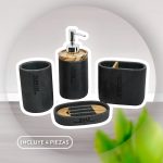 ACCESORIO CERAMICO P/BANO 4PZ TIPO VETEADO LH-3647 - Imagen 7