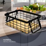 CESTO FRUTAS RECTANGULAR METAL/MAD 26X19CM LH3667 - Imagen 8
