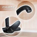 GRIFO MONOCOMANDO 20CM NEGRO PARED ITALOMIX LH3257 - Imagen 4