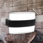 LUMINARIA 12W LUZ LED DOBLE OVALADO P/PARED LH3475 - Imagen 5