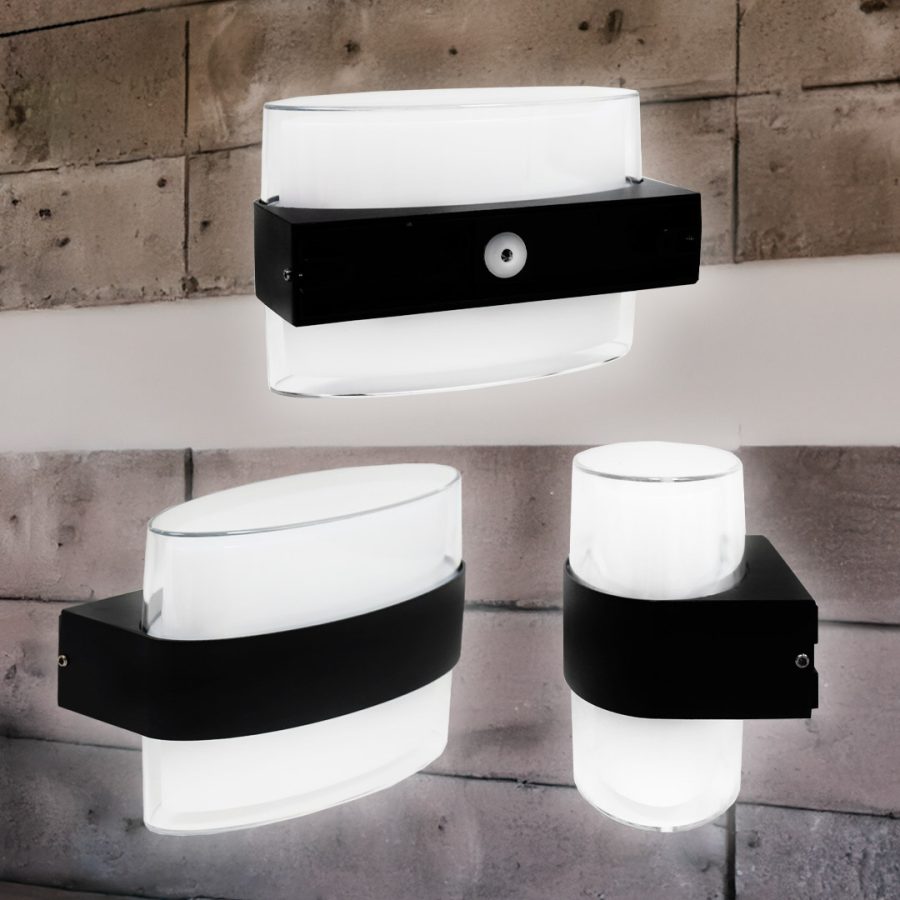 LUMINARIA 12W LUZ LED DOBLE OVALADO P/PARED LH3475 - Imagen 7