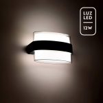 LUMINARIA 12W LUZ LED DOBLE OVALADO P/PARED LH3475 - Imagen 9