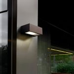 LUMINARIA RECTANGULAR NEGRA 21.5X8.5CM LH-2804