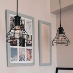 LAMPARA COLGAR VINTAGE JAULA METALICA NEGRA LH2316