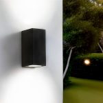APLIQUE 6W LED RECTANGULAR DOS LUCES NEGRO LH-3465