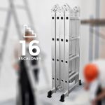 ESCALERA DE ALUMINIO MULTIFUNCIONAL 4.7MTRS LH1671 - Imagen 2