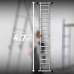 ESCALERA DE ALUMINIO MULTIFUNCIONAL 4.7MTRS LH1671 - Imagen 3