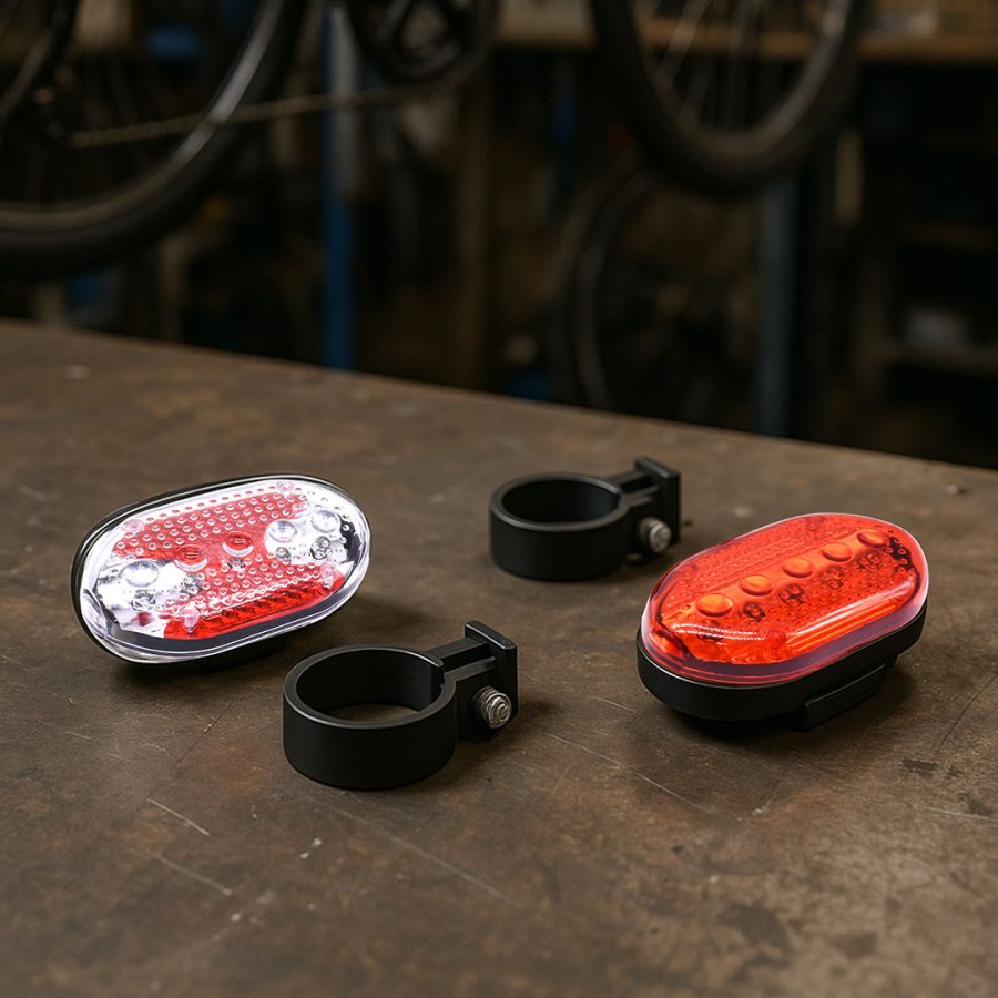 DESTELLANTE LED PARA BICI 2 UNI ROJO/BLANCO LH1425 - Imagen 1