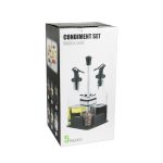 CONDIMENTERO DISPENSADOR 4PZ SOPORTE NEGRO LH-4203 - Imagen 5