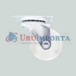 RUEDA PLASTICA BLANCA 2" BASE METAL GIRATOR LH-558 - Imagen 4