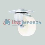 RUEDA PLASTICA BLANCA 2.5" BASE METAL GIRATO LH559