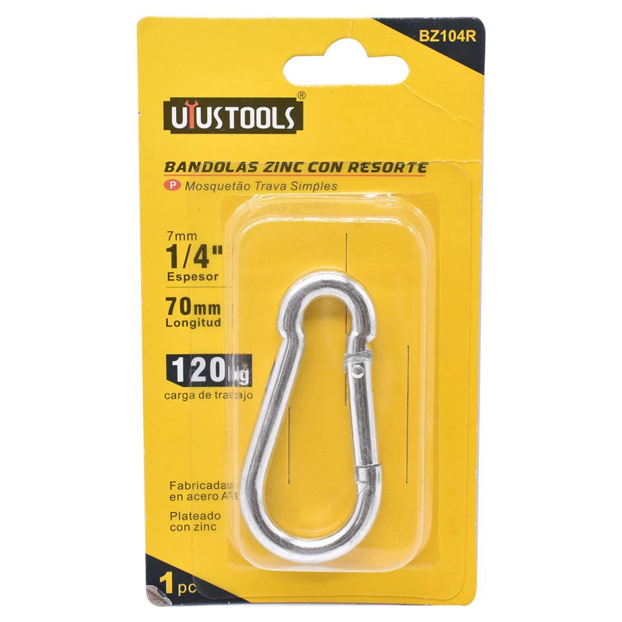 BANDOLA DE ZINC CON RESORTE 3/16" UYUSTOOLS BZ316R - Imagen 2