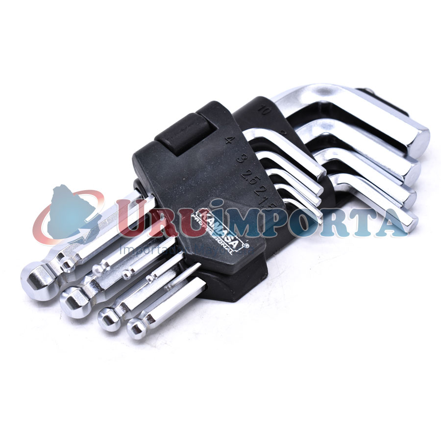 1672-E LLAVE ALLEN 9PZ TIPO BOLA KAMASA KM-066 - Imagen 1