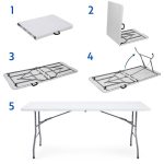 MESA PLEGABLE BLANCA 180X74X74 LH-4270 - Imagen 3