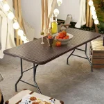 MESA PLEGABLE MARRON 180X74X74 LH-4271