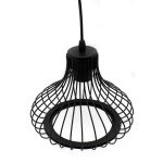 LAMPARA COLGAR VINTAGE JAULA METALICA NEGRA LH2314 - Imagen 2