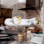 APLIQUE 2 LUCES BLANCO DORADO PARED-TECHO LH-3856 - Imagen 12