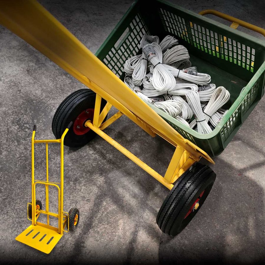 CARRO DE CARGA REFORZADO COLOR NARANJA LH-614 - Imagen 1