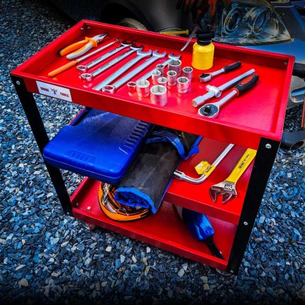 CARRO METALICO C/TRES BANDEJAS P/MECANICO