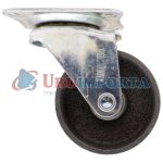 RUEDA NEGRA BASE METALICA 2 1/2" GIRATORIA LH-566 - Imagen 3