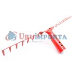 RASTRILLO 14 DIENTES 34CM METALICO ROJO LH-1561 - Imagen 2