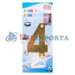 NUMERO 4 METALICO EN BLISTERS LH-1345 - Imagen 2
