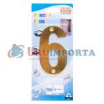 NUMERO 6 METALICO EN BLISTERS LH-1345 - Imagen 2