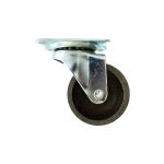 RUEDA METALICA GRIS 2" CON BASE GIRATORIA LH-1682 - Imagen 2