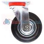 RUEDA NEGRA BASE METALICA 4" GIRATORIA LH-1685 - Imagen 2