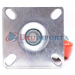 RUEDA ROJA C/BASE METALICA 4" GIRATORIA LH-1689 - Imagen 5