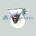 RUEDA BLANCA 2.5" BASE METALICA FIJA LH-1695