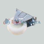 RUEDA BLANCA 3" BASE METALICA FIJA LH-1696 - Imagen 3