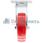 RUEDA BASE METALICA 5" FIJA COLOR ROJO LH-1692 - Imagen 3